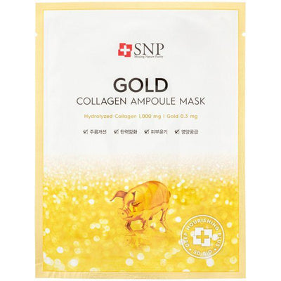SNP - Gold Collagen Ampoule Mask 10pcs - Minou & Lily